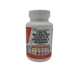 Clean Nutra Age Defend Fisetin Resveratrol Quercetin Spermidine Berberine 60 Cap